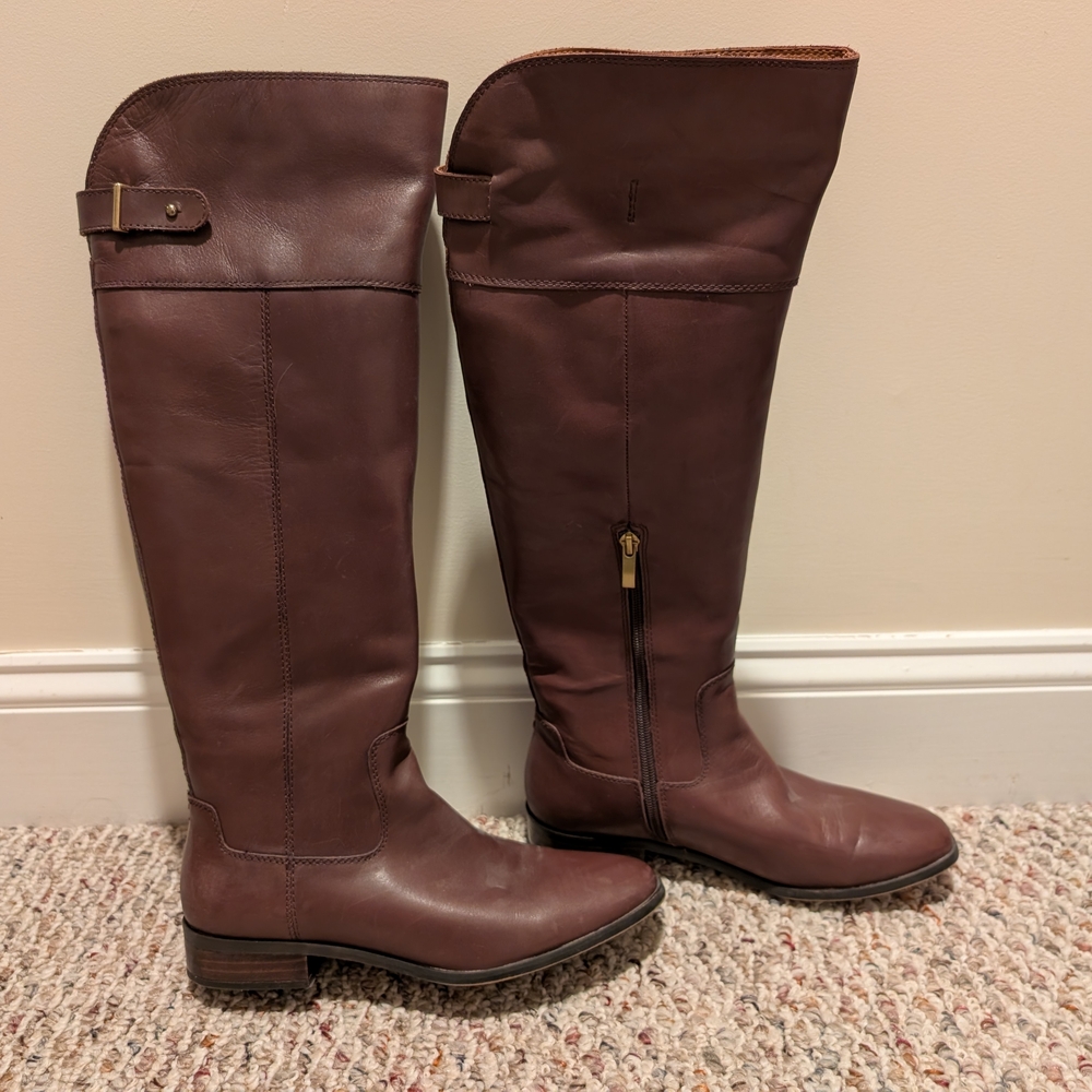 Franco Sarto Brown Heeled Boots